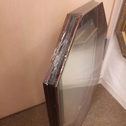 ウォールミラー ミラー おしゃれ 鏡 壁掛け鏡 木製 アンティーク仕上げ ミラー 八角形鏡 イタリア製 ベルトーチ BERTOZZI 808393