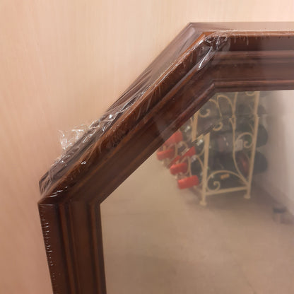 ウォールミラー ミラー おしゃれ 鏡 壁掛け鏡 木製 アンティーク仕上げ ミラー 八角形鏡 イタリア製 ベルトーチ BERTOZZI 808393