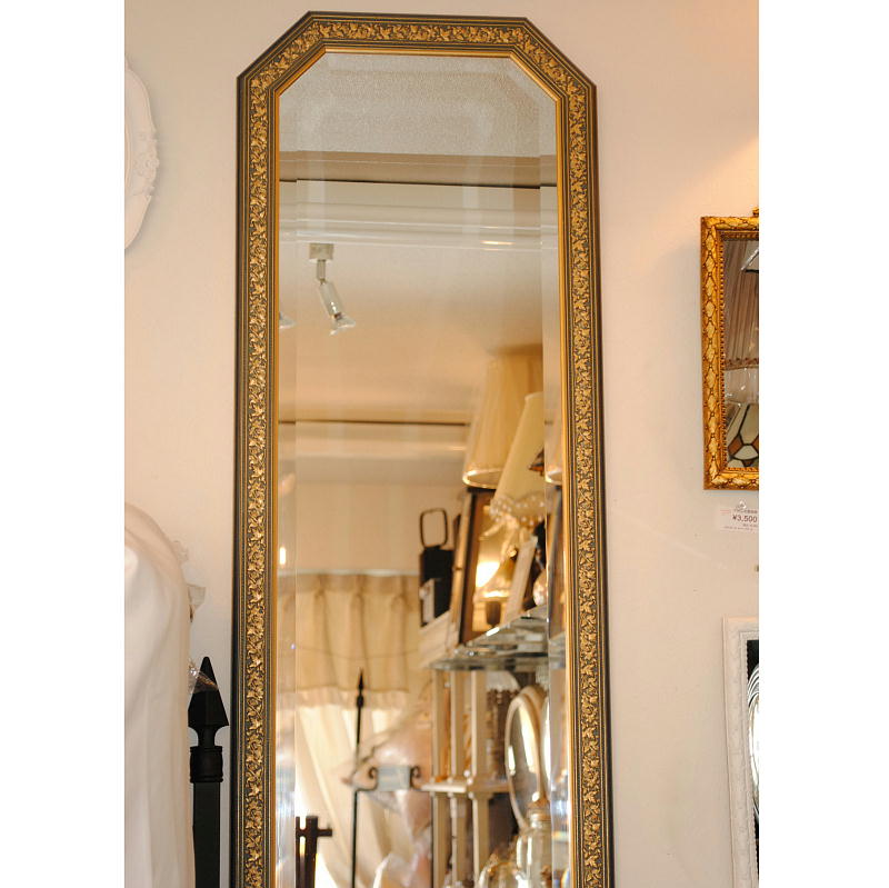 姿見 ウォールミラー おしゃれ 鏡 壁掛け 八角形 木製 イタリアンブルー 緑 ミラー OT アンティーク イタリア製 ベルトーチ BERTOZZI 808407