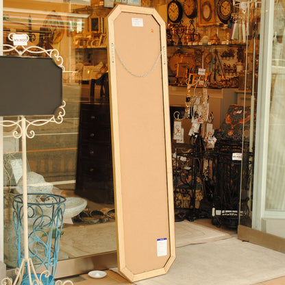 姿見 ウォールミラー おしゃれ 鏡 壁掛け 八角形 木製 イタリアンブルー 緑 ミラー OT アンティーク イタリア製 ベルトーチ BERTOZZI 808407