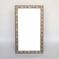 ウォールミラー 特大ミラー おしゃれ 鏡 壁掛け 縦横可 銀 シルバー 木製 アンティーク仕上げ ミラー 長方形鏡 イタリア製 ベルトーチ BERTOZZI 808412