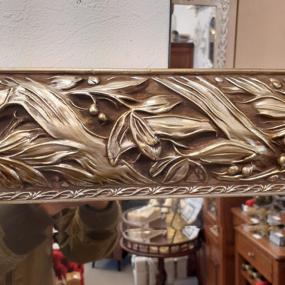 ウォールミラー 特大ミラー おしゃれ 鏡 壁掛け 縦横可 銀 シルバー 木製 アンティーク仕上げ ミラー 長方形鏡 イタリア製 ベルトーチ BERTOZZI 808412