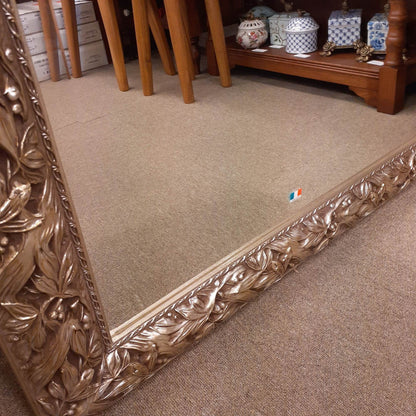 ウォールミラー 特大ミラー おしゃれ 鏡 壁掛け 縦横可 銀 シルバー 木製 アンティーク仕上げ ミラー 長方形鏡 イタリア製 ベルトーチ BERTOZZI 808412