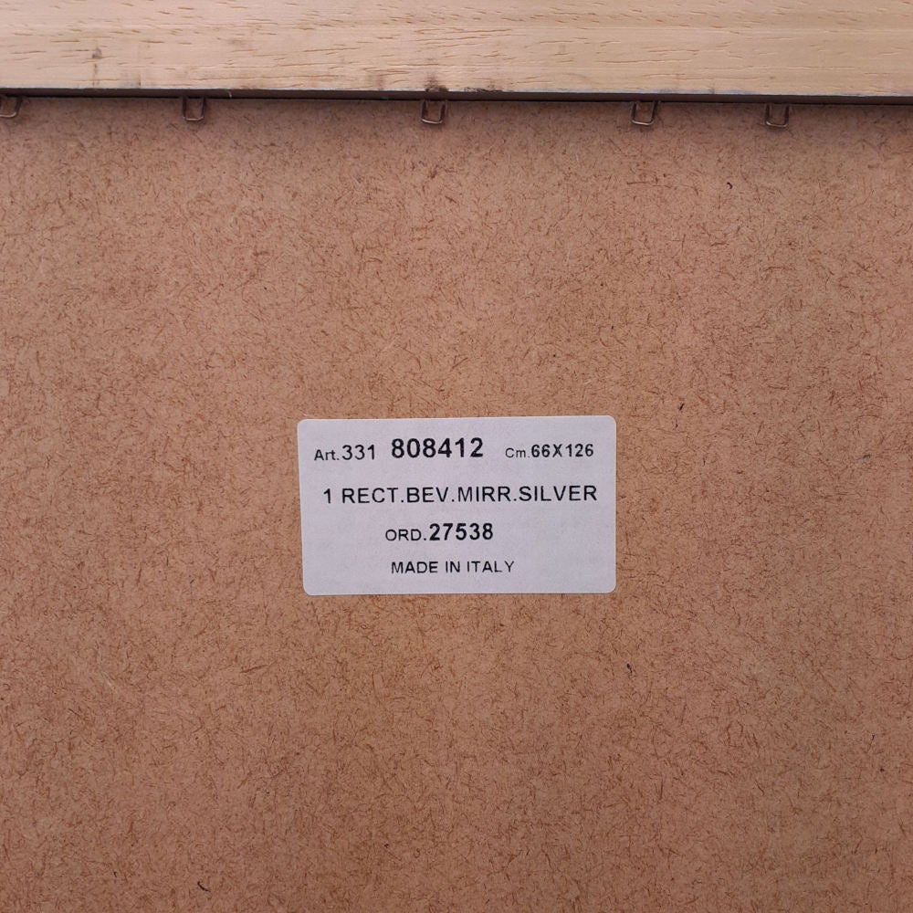 ウォールミラー 特大ミラー おしゃれ 鏡 壁掛け 縦横可 銀 シルバー 木製 アンティーク仕上げ ミラー 長方形鏡 イタリア製 ベルトーチ BERTOZZI 808412