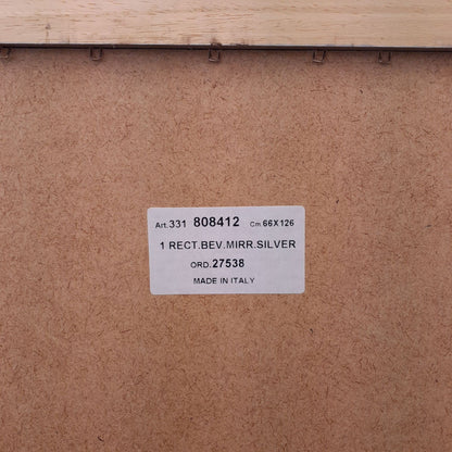 ウォールミラー 特大ミラー おしゃれ 鏡 壁掛け 縦横可 銀 シルバー 木製 アンティーク仕上げ ミラー 長方形鏡 イタリア製 ベルトーチ BERTOZZI 808412