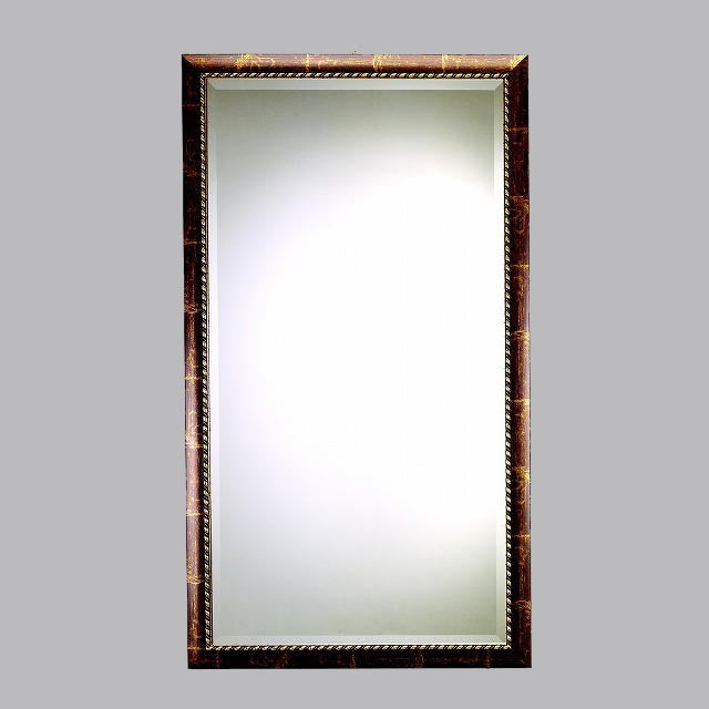 ウォールミラー 特大ミラー おしゃれ 鏡 壁掛け 縦横可 ブラウン ゴールド 木製 アンティーク仕上げ ミラー 長方形鏡 イタリア製 ベルトーチ BERTOZZI 808414