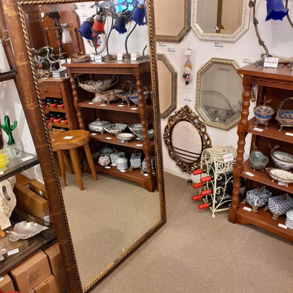 ウォールミラー 特大ミラー おしゃれ 鏡 壁掛け 縦横可 ブラウン ゴールド 木製 アンティーク仕上げ ミラー 長方形鏡 イタリア製 ベルトーチ BERTOZZI 808414