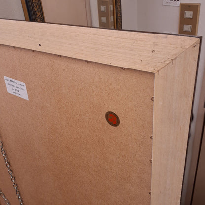 ウォールミラー 特大ミラー おしゃれ 鏡 壁掛け 縦横可 ブラウン ゴールド 木製 アンティーク仕上げ ミラー 長方形鏡 イタリア製 ベルトーチ BERTOZZI 808414