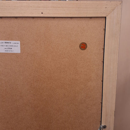 ウォールミラー 特大ミラー おしゃれ 鏡 壁掛け 縦横可 ブラウン ゴールド 木製 アンティーク仕上げ ミラー 長方形鏡 イタリア製 ベルトーチ BERTOZZI 808414