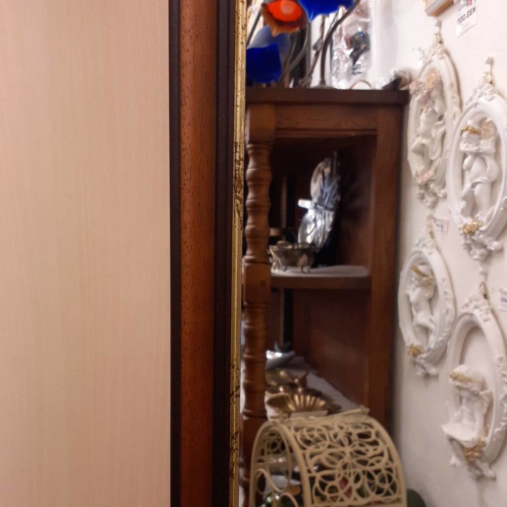 ウォールミラー 姿見 姿見鏡 ミラー おしゃれ 鏡 壁掛け鏡 木製 アンティーク仕上げ ミラー 八角形鏡 イタリア製 ベルトーチ BERTOZZI 808540