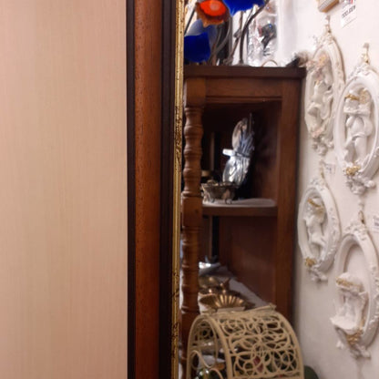 ウォールミラー 姿見 姿見鏡 ミラー おしゃれ 鏡 壁掛け鏡 木製 アンティーク仕上げ ミラー 八角形鏡 イタリア製 ベルトーチ BERTOZZI 808540