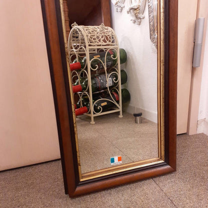 ウォールミラー 姿見 姿見鏡 ミラー おしゃれ 鏡 壁掛け鏡 木製 アンティーク仕上げ ミラー 八角形鏡 イタリア製 ベルトーチ BERTOZZI 808540