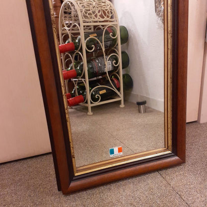 ウォールミラー 姿見 姿見鏡 ミラー おしゃれ 鏡 壁掛け鏡 木製 アンティーク仕上げ ミラー 八角形鏡 イタリア製 ベルトーチ BERTOZZI 808540