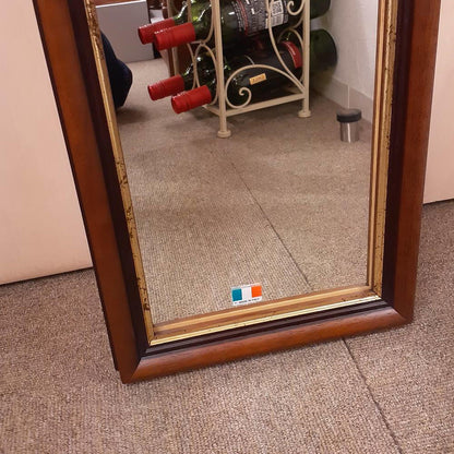 ウォールミラー 姿見 姿見鏡 ミラー おしゃれ 鏡 壁掛け鏡 木製 アンティーク仕上げ ミラー 八角形鏡 イタリア製 ベルトーチ BERTOZZI 808540