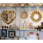 ウォール ハート ミラー ゴールド 金 純金箔 壁掛け 鏡 お姫様 イタリア製 雑貨 BERTOZZI ベルトッツィ 808690