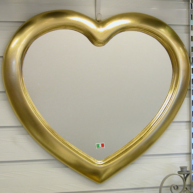 ウォール ハート ミラー ゴールド 金 純金箔 壁掛け 鏡 お姫様