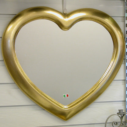ウォール ハート ミラー ゴールド 金 純金箔 壁掛け 鏡 お姫様 イタリア製 雑貨 BERTOZZI ベルトッツィ 808690