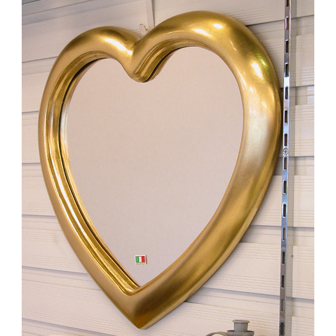 ウォール ハート ミラー ゴールド 金 純金箔 壁掛け 鏡 お姫様
