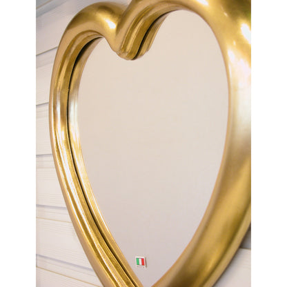 ウォール ハート ミラー ゴールド 金 純金箔 壁掛け 鏡 お姫様 イタリア製 雑貨 BERTOZZI ベルトッツィ 808690