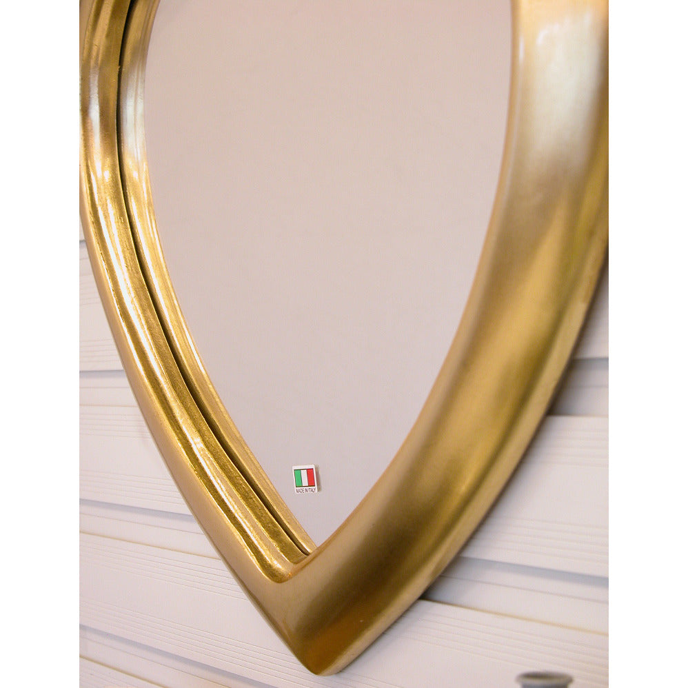 ウォール ハート ミラー ゴールド 金 純金箔 壁掛け 鏡 お姫様 イタリア製 雑貨 BERTOZZI ベルトッツィ 808690