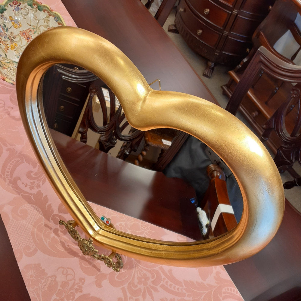 ウォール ハート ミラー ゴールド 金 純金箔 壁掛け 鏡 お姫様 イタリア製 雑貨 BERTOZZI ベルトッツィ 808690