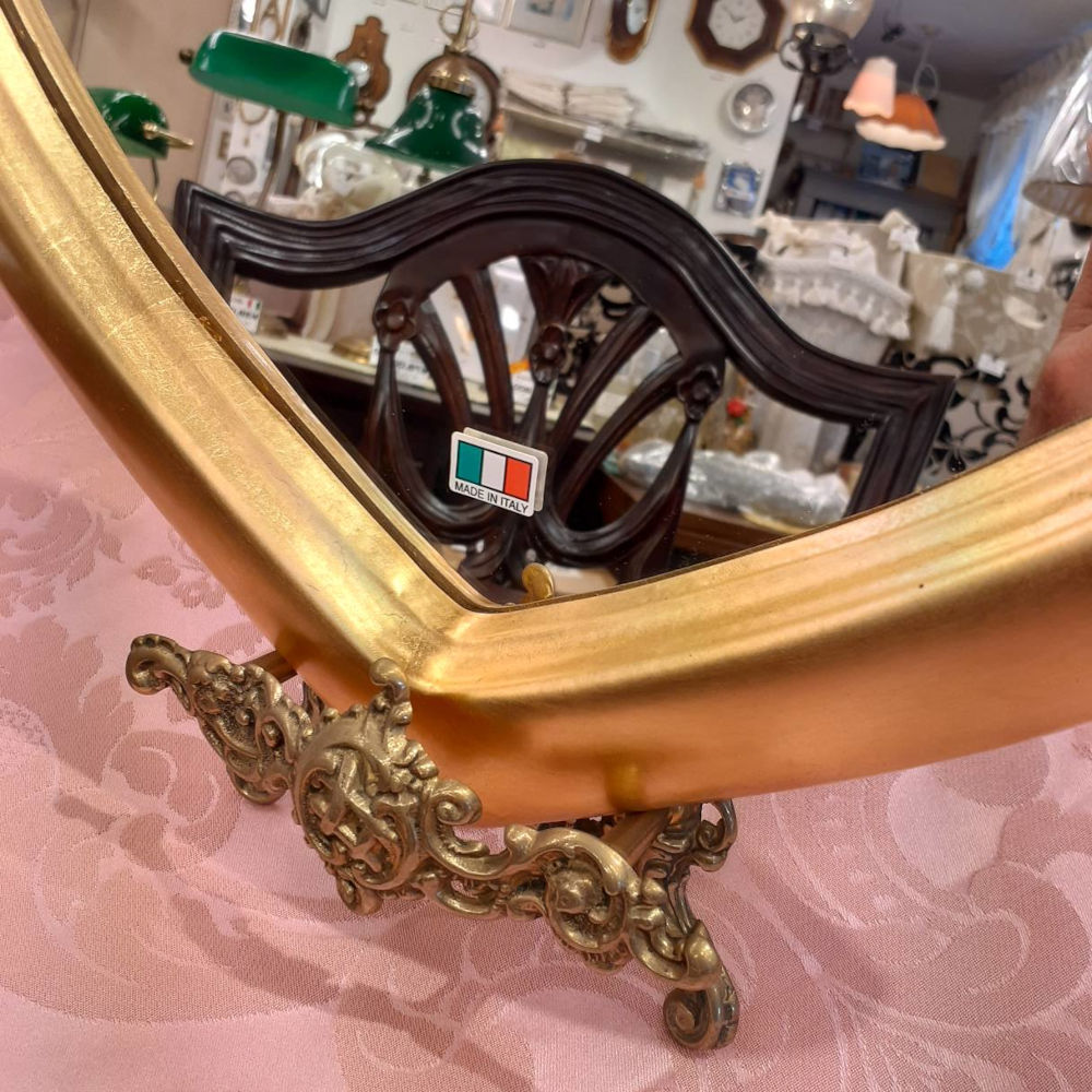 ウォール ハート ミラー ゴールド 金 純金箔 壁掛け 鏡 お姫様 イタリア製 雑貨 BERTOZZI ベルトッツィ 808690