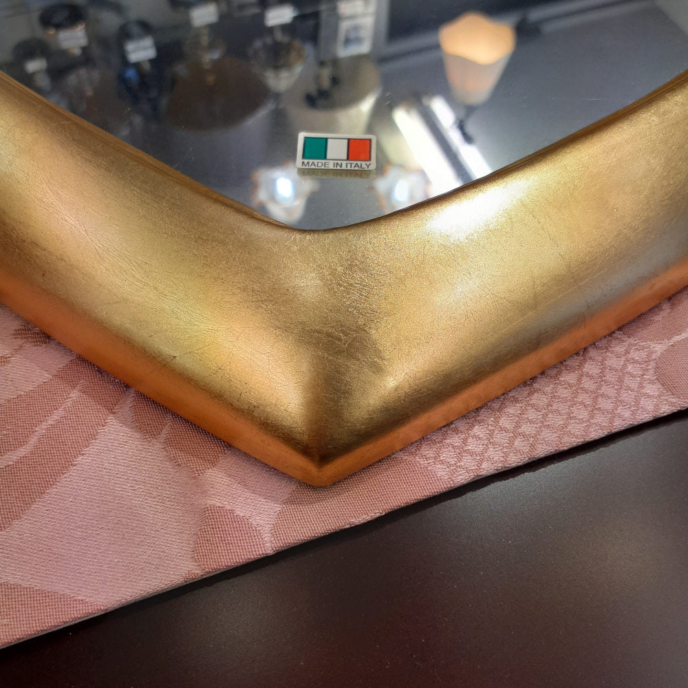 ウォール ハート ミラー ゴールド 金 純金箔 壁掛け 鏡 お姫様 イタリア製 雑貨 BERTOZZI ベルトッツィ 808690