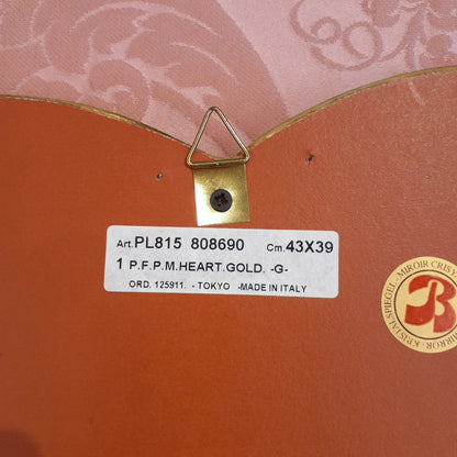 ウォール ハート ミラー ゴールド 金 純金箔 壁掛け 鏡 お姫様 イタリア製 雑貨 BERTOZZI ベルトッツィ 808690