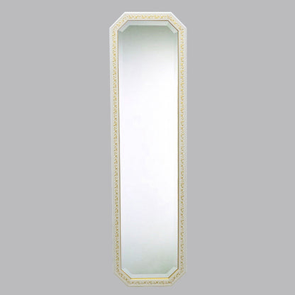 姿見 ウォールミラー おしゃれ 鏡 壁掛け 八角形 木製 白 ホワイト ゴールド ミラー OT アンティーク イタリア製 ベルトーチ BERTOZZI 808837