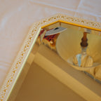 ウォールミラー おしゃれ 鏡 壁掛け 八角形 木製 白 ホワイト ゴールド ミラー OT アンティーク イタリア製 ベルトーチ BERTOZZI 808838