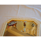 ウォールミラー おしゃれ 鏡 壁掛け 八角形 木製 白 ホワイト ゴールド ミラー OT アンティーク イタリア製 ベルトーチ BERTOZZI 808838