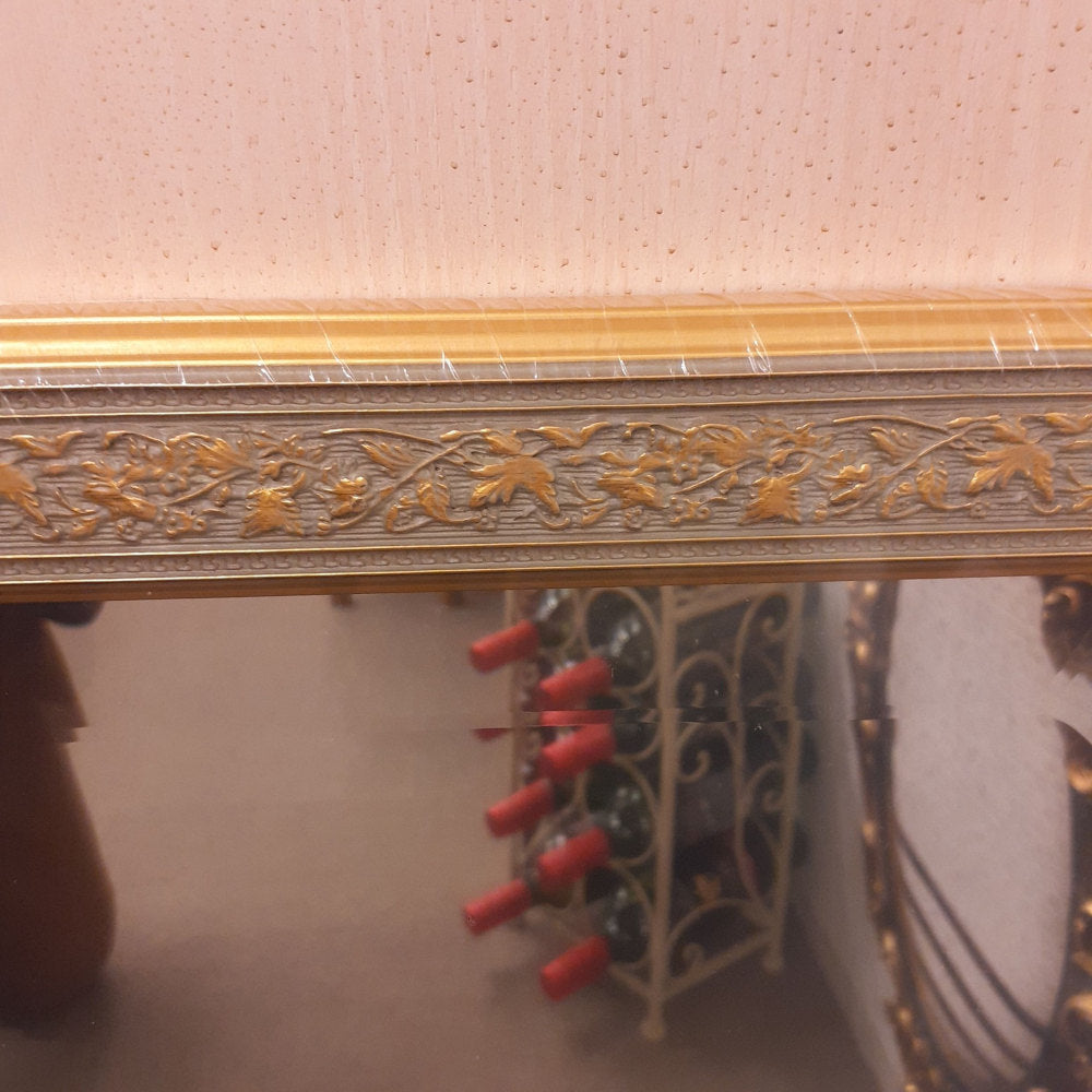 ウォールミラー おしゃれ 鏡 壁掛け 八角形 木製 グレー ゴールド ミラー OT・GD アンティーク イタリア製 ベルトーチ BERTOZZI 808864