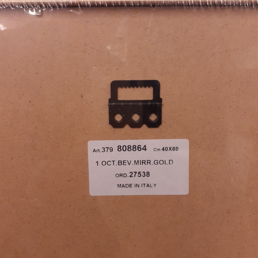 ウォールミラー おしゃれ 鏡 壁掛け 八角形 木製 グレー ゴールド ミラー OT・GD アンティーク イタリア製 ベルトーチ BERTOZZI 808864