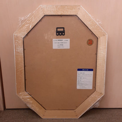 ウォールミラー おしゃれ 鏡 壁掛け 八角形 隅切り 木製 ミラー OT・GD グレー ゴールド アンティーク イタリア製 ベルトーチ BERTOZZI 808865