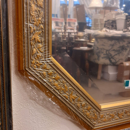 ウォールミラー おしゃれ 鏡 壁掛け 八角形 隅切り 木製 ミラー OT・GD グレー ゴールド アンティーク イタリア製 ベルトーチ BERTOZZI 808865