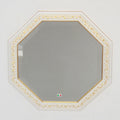 ウォールミラー おしゃれ 鏡 壁掛け 正八角形 木製 白 ホワイト ミラー OT アンティーク イタリア製 ベルトーチ BERTOZZI 808867