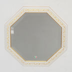 ウォールミラー おしゃれ 鏡 壁掛け 正八角形 木製 白 ホワイト ミラー OT アンティーク イタリア製 ベルトーチ BERTOZZI 808867