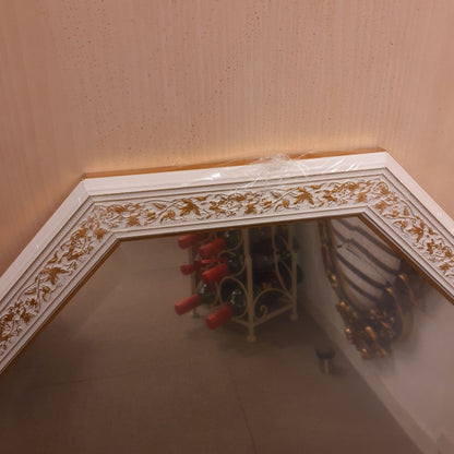 ウォールミラー おしゃれ 鏡 壁掛け 正八角形 木製 白 ホワイト ミラー OT アンティーク イタリア製 ベルトーチ BERTOZZI 808867