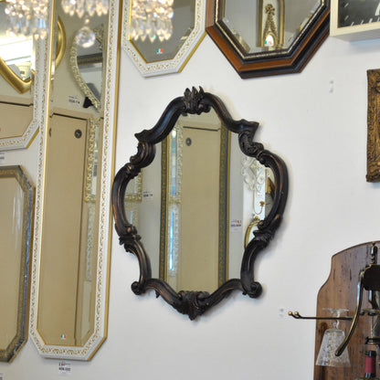 壁掛けミラー カービングウォールミラー アンティーク調 鏡 大きい鏡 ビッグミラー 壁掛け鏡 ヨーロピアン アンティーク風 おしゃれ ブラウン ロココ調 817003