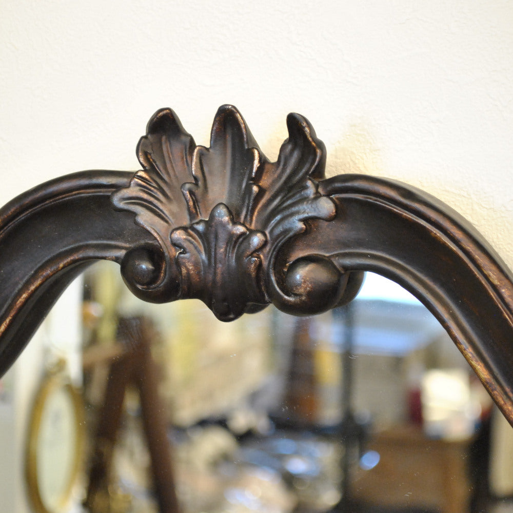 壁掛けミラー カービングウォールミラー アンティーク調 鏡 大きい鏡 ビッグミラー 壁掛け鏡 ヨーロピアン アンティーク風 おしゃれ ブラウン ロココ調 817003