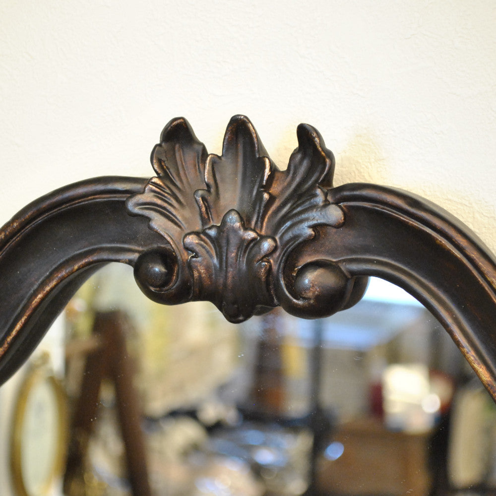 壁掛けミラー カービングウォールミラー アンティーク調 鏡 大きい鏡 ビッグミラー 壁掛け鏡 ヨーロピアン アンティーク風 おしゃれ ブラウン ロココ調 817003