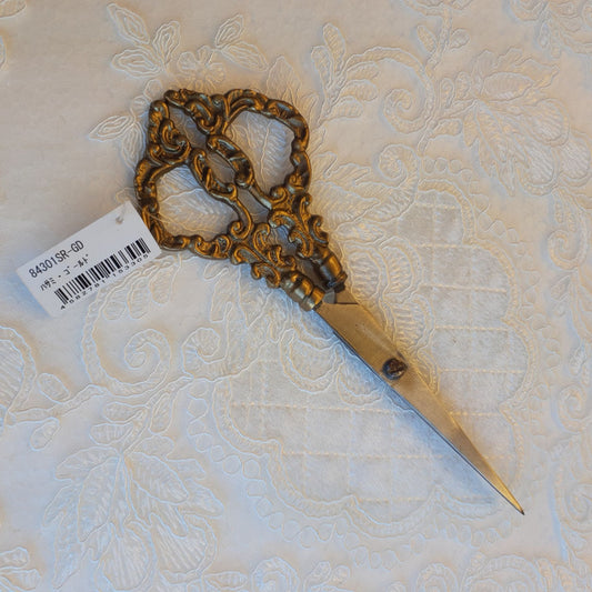 ハサミ クラフトシザー アンティーク調の装飾ハサミ はさみ 鋏 シザー 真鍮シザー 真鍮製鋏 インテリア雑貨 ゴールド アンティーク風はさみ 真鍮雑貨 84303SR-GD