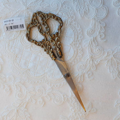 ハサミ クラフトシザー アンティーク調の装飾ハサミ はさみ 鋏 シザー 真鍮シザー 真鍮製鋏 インテリア雑貨 ゴールド アンティーク風はさみ 真鍮雑貨 84303SR-GD