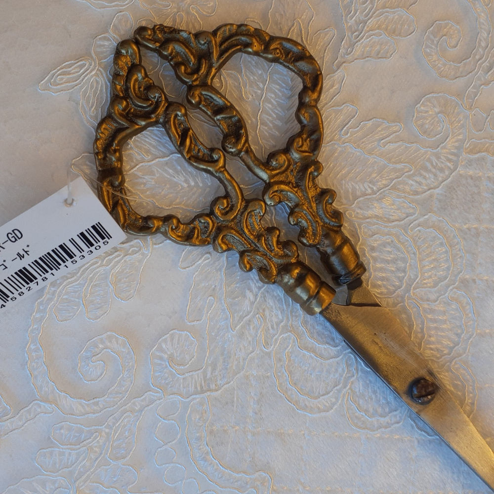 ハサミ クラフトシザー アンティーク調の装飾ハサミ はさみ 鋏 シザー 真鍮シザー 真鍮製鋏 インテリア雑貨 ゴールド アンティーク風はさみ 真鍮雑貨 84303SR-GD