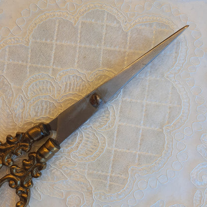 ハサミ クラフトシザー アンティーク調の装飾ハサミ はさみ 鋏 シザー 真鍮シザー 真鍮製鋏 インテリア雑貨 ゴールド アンティーク風はさみ 真鍮雑貨 84303SR-GD