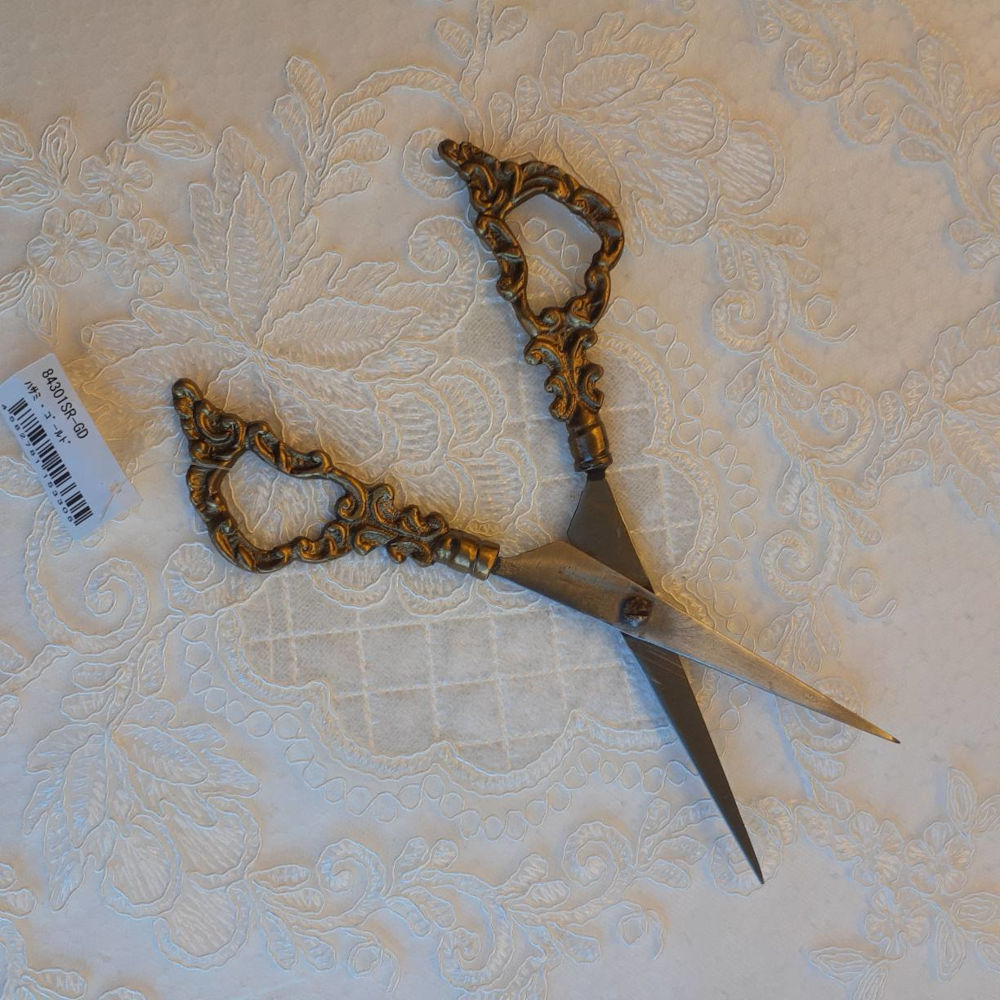 ハサミ クラフトシザー アンティーク調の装飾ハサミ はさみ 鋏 シザー 真鍮シザー 真鍮製鋏 インテリア雑貨 ゴールド アンティーク風はさみ 真鍮雑貨 84303SR-GD