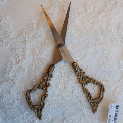 ハサミ クラフトシザー アンティーク調の装飾ハサミ はさみ 鋏 シザー 真鍮シザー 真鍮製鋏 インテリア雑貨 ゴールド アンティーク風はさみ 真鍮雑貨 84303SR-GD