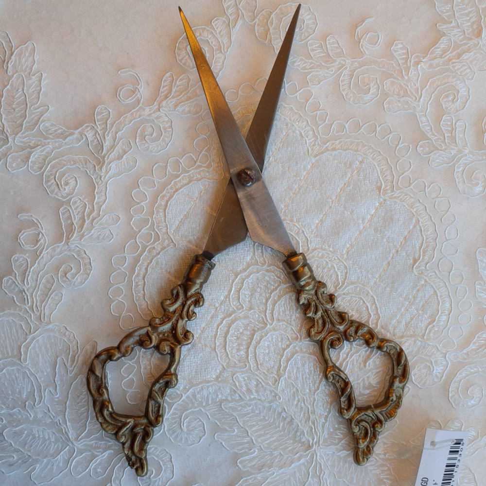 ハサミ クラフトシザー アンティーク調の装飾ハサミ はさみ 鋏 シザー 真鍮シザー 真鍮製鋏 インテリア雑貨 ゴールド アンティーク風はさみ 真鍮雑貨 84303SR-GD