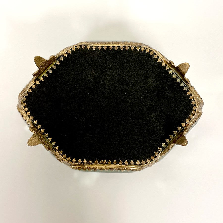 ジュエリーボックス 宝石箱 ガラスボックス 真鍮雑貨 アンティーク調宝石箱 クラシカル装飾BOX アンティーク調雑貨 真鍮製 ガラス雑貨 クラシック 雑貨 87137BX-GD