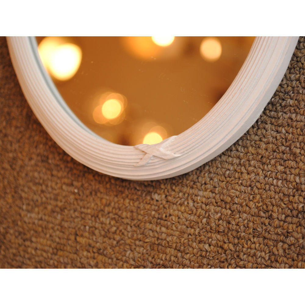 壁掛け鏡 リボン デコレーションミラー ホワイトミラー 鏡 かわいい 壁掛け アンティーク風 フレンチ風 フランス風 883018 WH